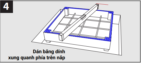 Cách Lắp đặt nắp bể ngầm inox zavak bước 4